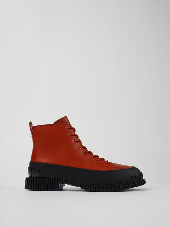 Camper Shoes - Camper Pix Lace-Up Boot Rust Leather 
Lug Sole